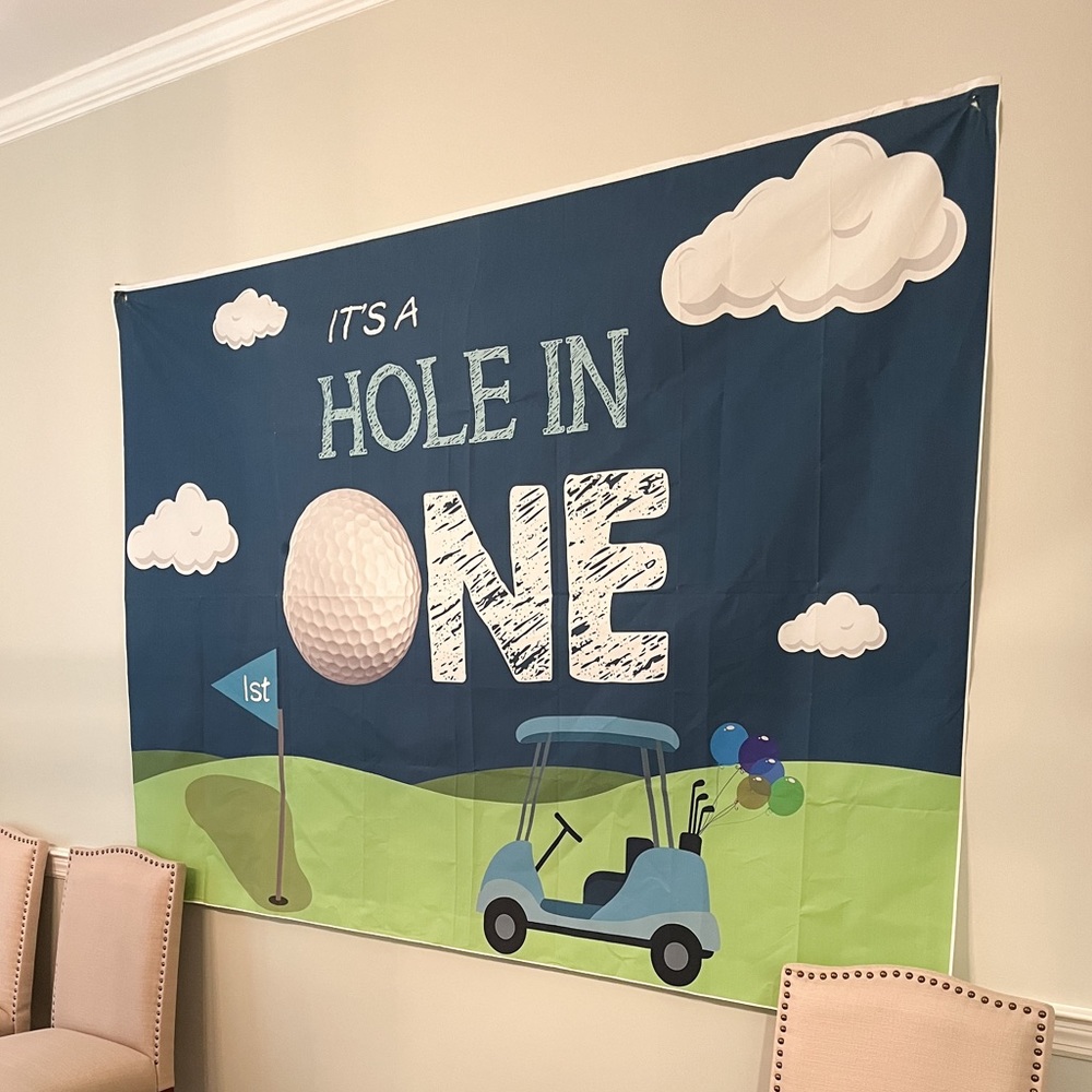 Hole In One party decorations ⛳️🎈